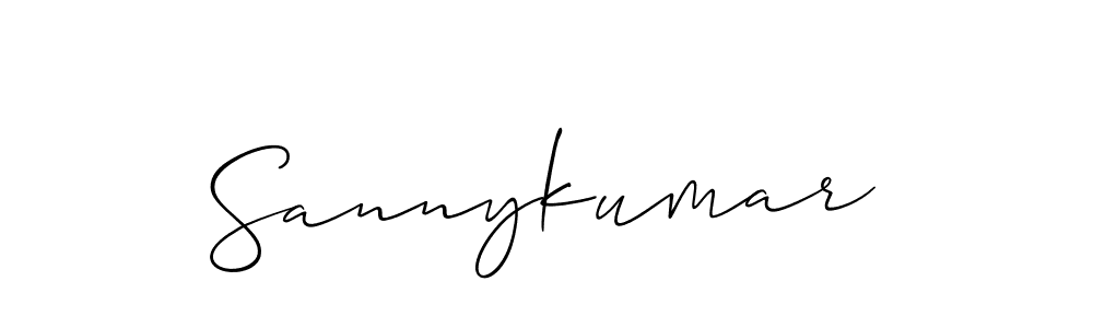 How to make Sannykumar signature? Allison_Script is a professional autograph style. Create handwritten signature for Sannykumar name. Sannykumar signature style 2 images and pictures png