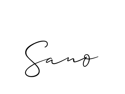 Similarly Allison_Script is the best handwritten signature design. Signature creator online .You can use it as an online autograph creator for name Sano. Sano signature style 2 images and pictures png