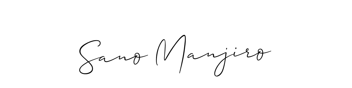 Also we have Sano Manjiro name is the best signature style. Create professional handwritten signature collection using Allison_Script autograph style. Sano Manjiro signature style 2 images and pictures png