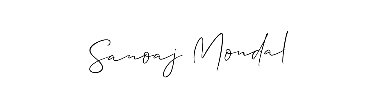 How to Draw Sanoaj Mondal signature style? Allison_Script is a latest design signature styles for name Sanoaj Mondal. Sanoaj Mondal signature style 2 images and pictures png