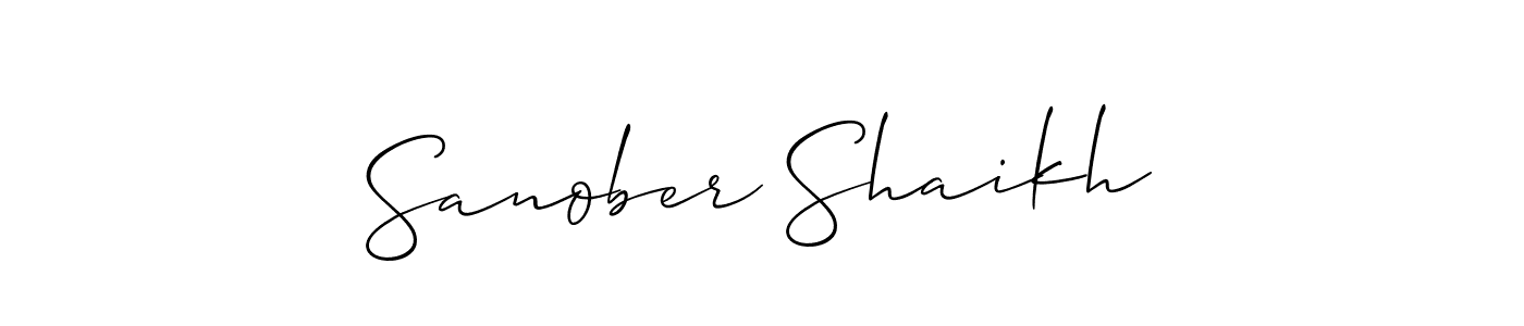 Make a short Sanober Shaikh signature style. Manage your documents anywhere anytime using Allison_Script. Create and add eSignatures, submit forms, share and send files easily. Sanober Shaikh signature style 2 images and pictures png