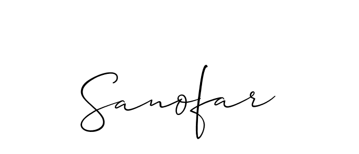 How to make Sanofar signature? Allison_Script is a professional autograph style. Create handwritten signature for Sanofar name. Sanofar signature style 2 images and pictures png