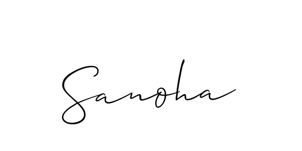 The best way (Allison_Script) to make a short signature is to pick only two or three words in your name. The name Sanoha include a total of six letters. For converting this name. Sanoha signature style 2 images and pictures png