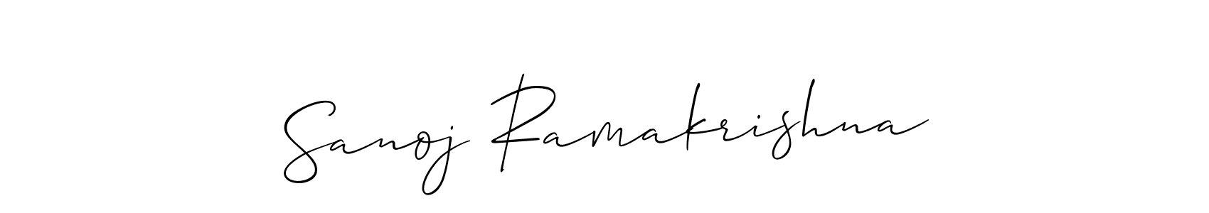 How to Draw Sanoj Ramakrishna signature style? Allison_Script is a latest design signature styles for name Sanoj Ramakrishna. Sanoj Ramakrishna signature style 2 images and pictures png