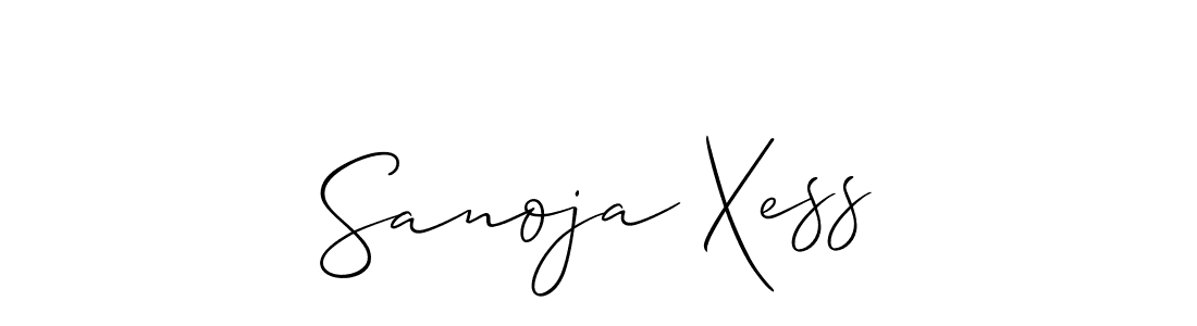 How to Draw Sanoja Xess signature style? Allison_Script is a latest design signature styles for name Sanoja Xess. Sanoja Xess signature style 2 images and pictures png