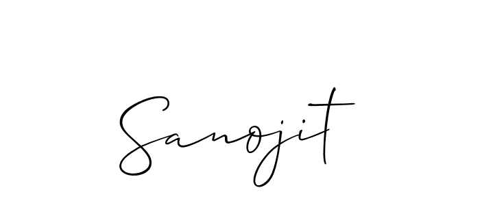 if you are searching for the best signature style for your name Sanojit. so please give up your signature search. here we have designed multiple signature styles  using Allison_Script. Sanojit signature style 2 images and pictures png