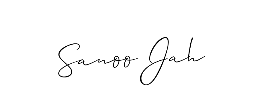 Allison_Script is a professional signature style that is perfect for those who want to add a touch of class to their signature. It is also a great choice for those who want to make their signature more unique. Get Sanoo Jah name to fancy signature for free. Sanoo Jah signature style 2 images and pictures png