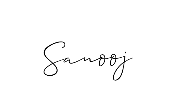 It looks lik you need a new signature style for name Sanooj. Design unique handwritten (Allison_Script) signature with our free signature maker in just a few clicks. Sanooj signature style 2 images and pictures png