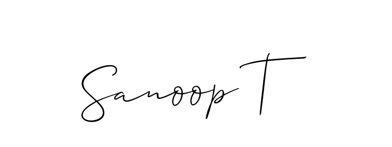 Check out images of Autograph of Sanoop T name. Actor Sanoop T Signature Style. Allison_Script is a professional sign style online. Sanoop T signature style 2 images and pictures png