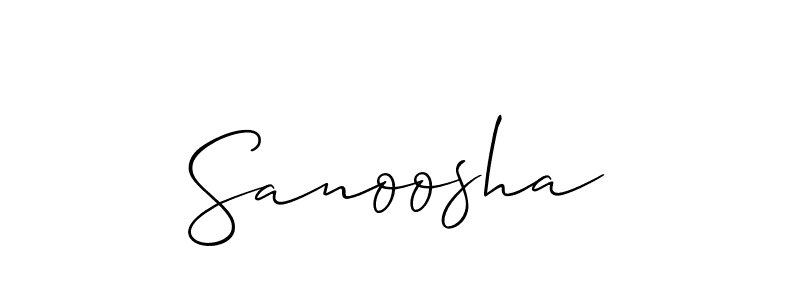 Similarly Allison_Script is the best handwritten signature design. Signature creator online .You can use it as an online autograph creator for name Sanoosha. Sanoosha signature style 2 images and pictures png