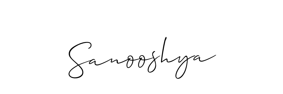 It looks lik you need a new signature style for name Sanooshya. Design unique handwritten (Allison_Script) signature with our free signature maker in just a few clicks. Sanooshya signature style 2 images and pictures png