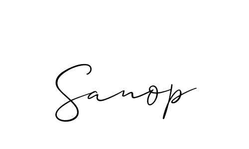 Also we have Sanop name is the best signature style. Create professional handwritten signature collection using Allison_Script autograph style. Sanop signature style 2 images and pictures png