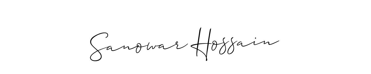 How to make Sanowar Hossain signature? Allison_Script is a professional autograph style. Create handwritten signature for Sanowar Hossain name. Sanowar Hossain signature style 2 images and pictures png