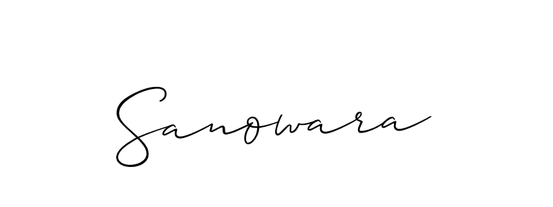 You should practise on your own different ways (Allison_Script) to write your name (Sanowara) in signature. don't let someone else do it for you. Sanowara signature style 2 images and pictures png