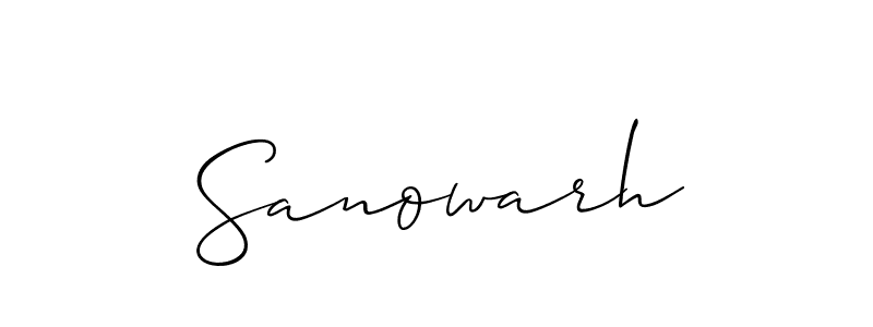 Also we have Sanowarh name is the best signature style. Create professional handwritten signature collection using Allison_Script autograph style. Sanowarh signature style 2 images and pictures png