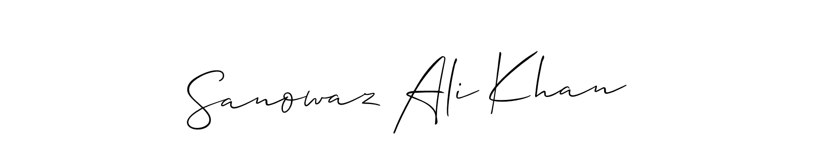 Make a short Sanowaz Ali Khan signature style. Manage your documents anywhere anytime using Allison_Script. Create and add eSignatures, submit forms, share and send files easily. Sanowaz Ali Khan signature style 2 images and pictures png