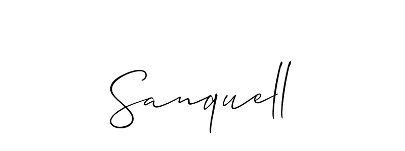 Sanquell stylish signature style. Best Handwritten Sign (Allison_Script) for my name. Handwritten Signature Collection Ideas for my name Sanquell. Sanquell signature style 2 images and pictures png