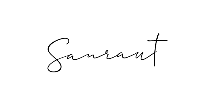 How to make Sanraut signature? Allison_Script is a professional autograph style. Create handwritten signature for Sanraut name. Sanraut signature style 2 images and pictures png