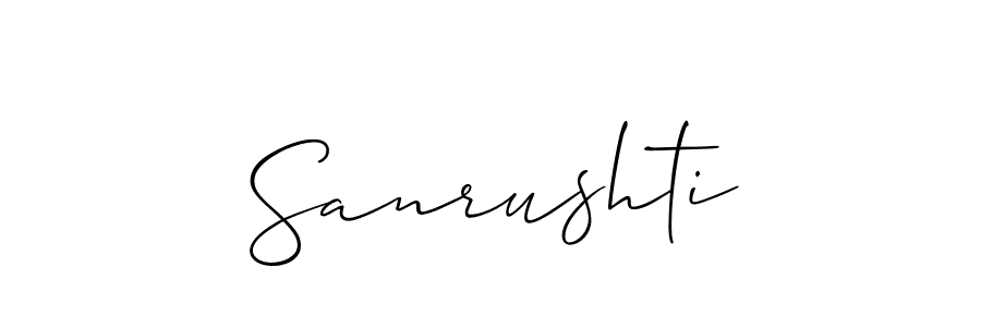 Sanrushti stylish signature style. Best Handwritten Sign (Allison_Script) for my name. Handwritten Signature Collection Ideas for my name Sanrushti. Sanrushti signature style 2 images and pictures png