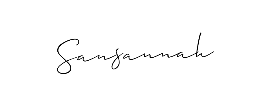 Sansannah stylish signature style. Best Handwritten Sign (Allison_Script) for my name. Handwritten Signature Collection Ideas for my name Sansannah. Sansannah signature style 2 images and pictures png