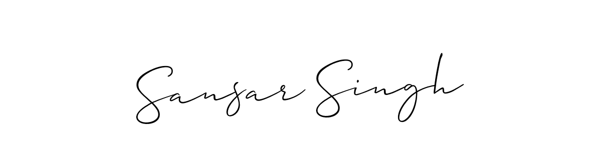 You should practise on your own different ways (Allison_Script) to write your name (Sansar Singh) in signature. don't let someone else do it for you. Sansar Singh signature style 2 images and pictures png