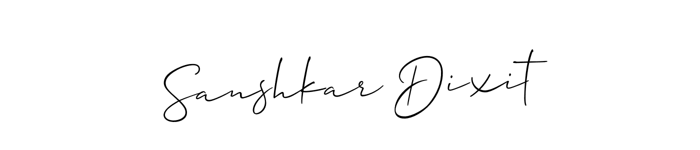 Also we have Sanshkar Dixit name is the best signature style. Create professional handwritten signature collection using Allison_Script autograph style. Sanshkar Dixit signature style 2 images and pictures png