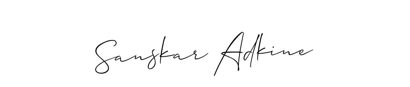 It looks lik you need a new signature style for name Sanskar Adkine. Design unique handwritten (Allison_Script) signature with our free signature maker in just a few clicks. Sanskar Adkine signature style 2 images and pictures png