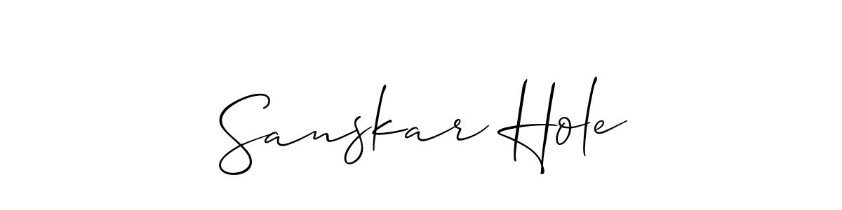 How to Draw Sanskar Hole signature style? Allison_Script is a latest design signature styles for name Sanskar Hole. Sanskar Hole signature style 2 images and pictures png
