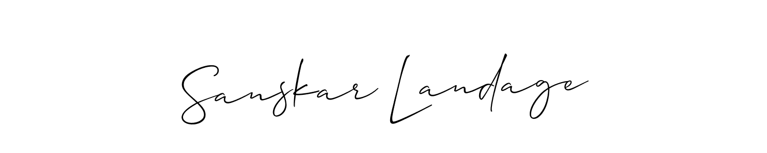 You can use this online signature creator to create a handwritten signature for the name Sanskar Landage. This is the best online autograph maker. Sanskar Landage signature style 2 images and pictures png