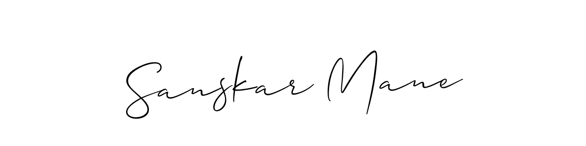 Use a signature maker to create a handwritten signature online. With this signature software, you can design (Allison_Script) your own signature for name Sanskar Mane. Sanskar Mane signature style 2 images and pictures png