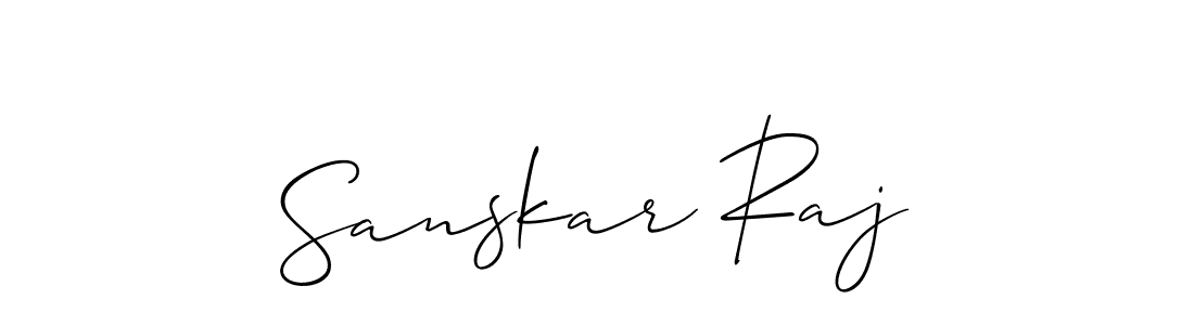 Use a signature maker to create a handwritten signature online. With this signature software, you can design (Allison_Script) your own signature for name Sanskar Raj. Sanskar Raj signature style 2 images and pictures png
