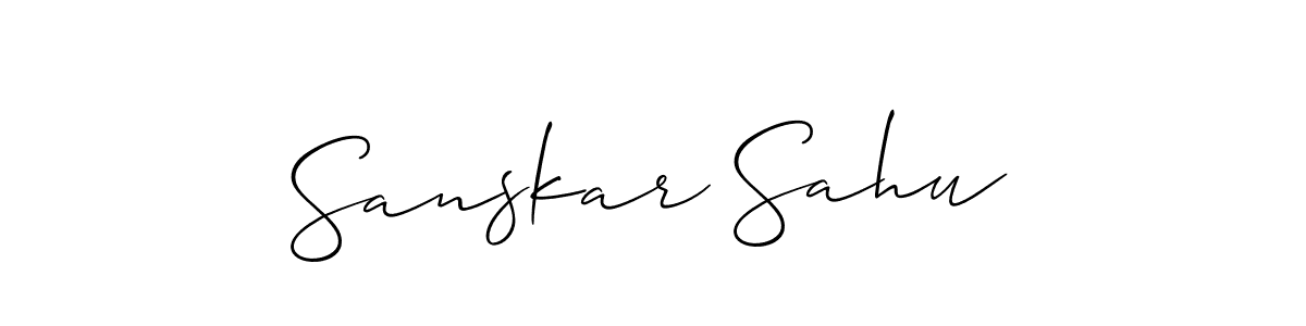 Make a beautiful signature design for name Sanskar Sahu. With this signature (Allison_Script) style, you can create a handwritten signature for free. Sanskar Sahu signature style 2 images and pictures png