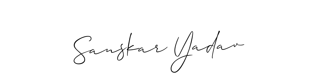 It looks lik you need a new signature style for name Sanskar Yadav. Design unique handwritten (Allison_Script) signature with our free signature maker in just a few clicks. Sanskar Yadav signature style 2 images and pictures png