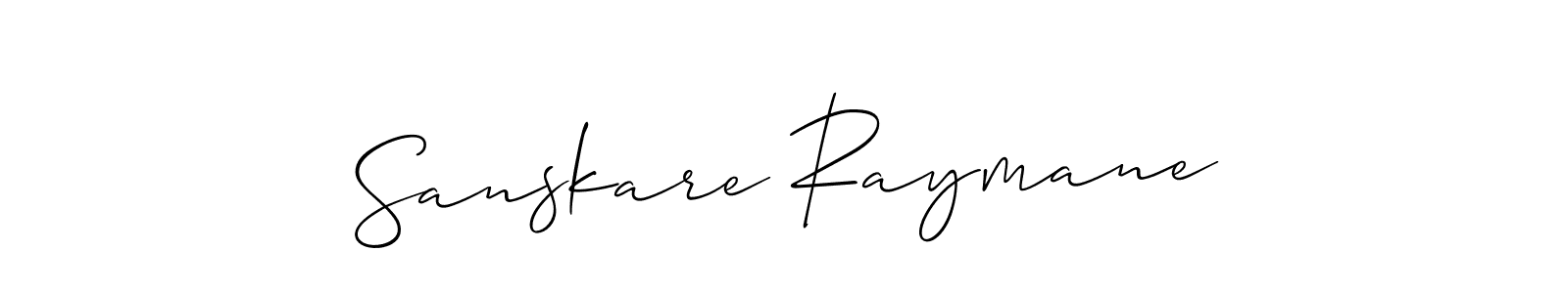 It looks lik you need a new signature style for name Sanskare Raymane. Design unique handwritten (Allison_Script) signature with our free signature maker in just a few clicks. Sanskare Raymane signature style 2 images and pictures png