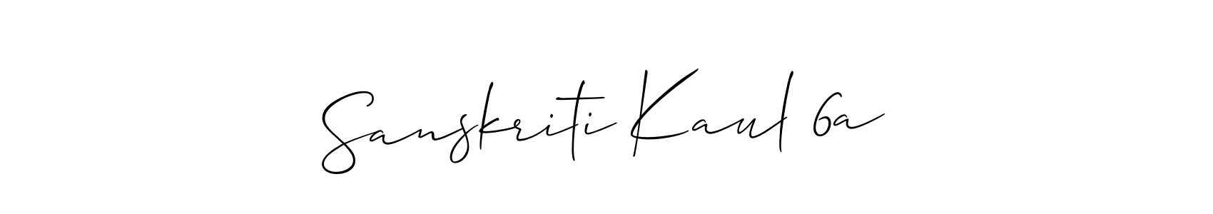 Use a signature maker to create a handwritten signature online. With this signature software, you can design (Allison_Script) your own signature for name Sanskriti Kaul 6a. Sanskriti Kaul 6a signature style 2 images and pictures png