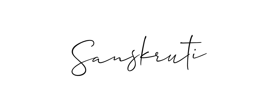 Design your own signature with our free online signature maker. With this signature software, you can create a handwritten (Allison_Script) signature for name Sanskruti. Sanskruti signature style 2 images and pictures png