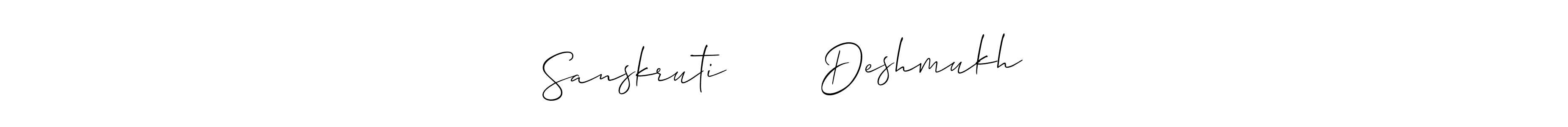 This is the best signature style for the Sanskruti तानाजी Deshmukh name. Also you like these signature font (Allison_Script). Mix name signature. Sanskruti तानाजी Deshmukh signature style 2 images and pictures png