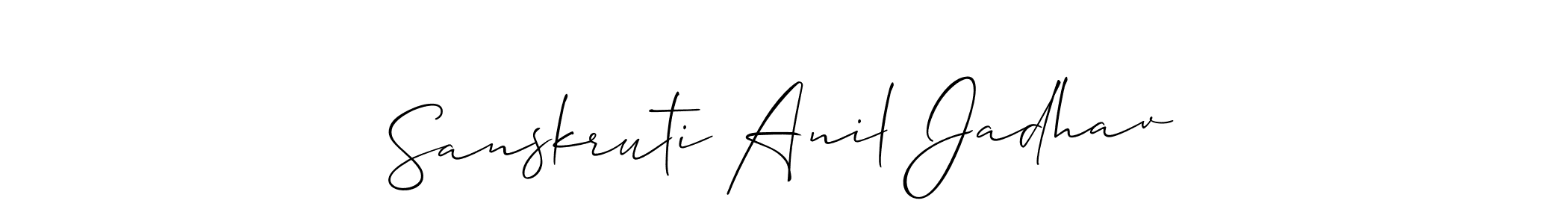 See photos of Sanskruti Anil Jadhav official signature by Spectra . Check more albums & portfolios. Read reviews & check more about Allison_Script font. Sanskruti Anil Jadhav signature style 2 images and pictures png