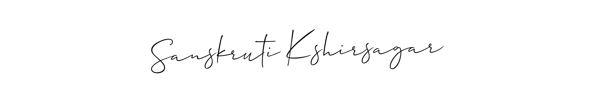 Also You can easily find your signature by using the search form. We will create Sanskruti Kshirsagar name handwritten signature images for you free of cost using Allison_Script sign style. Sanskruti Kshirsagar signature style 2 images and pictures png