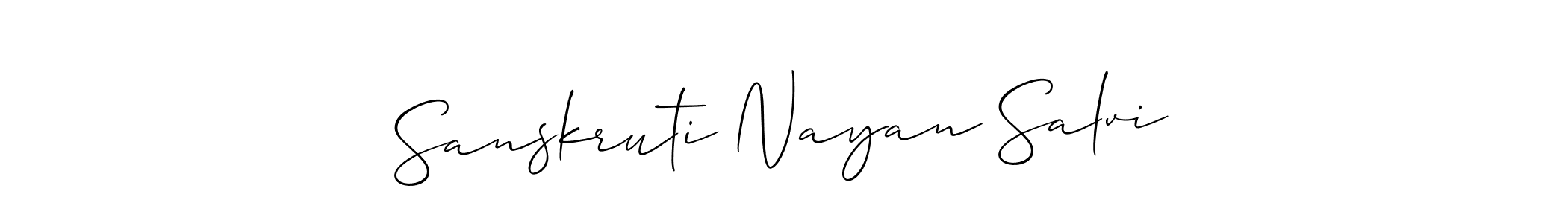 Best and Professional Signature Style for Sanskruti Nayan Salvi. Allison_Script Best Signature Style Collection. Sanskruti Nayan Salvi signature style 2 images and pictures png