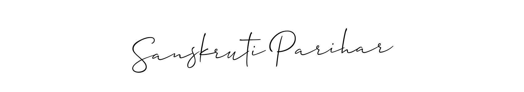 Make a short Sanskruti Parihar signature style. Manage your documents anywhere anytime using Allison_Script. Create and add eSignatures, submit forms, share and send files easily. Sanskruti Parihar signature style 2 images and pictures png