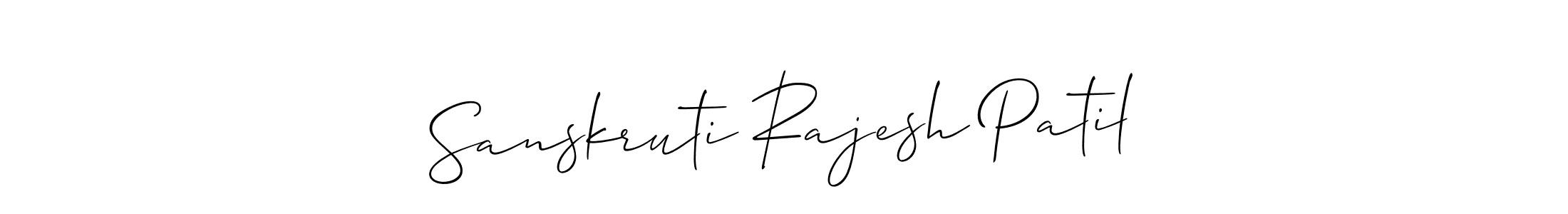 How to make Sanskruti Rajesh Patil signature? Allison_Script is a professional autograph style. Create handwritten signature for Sanskruti Rajesh Patil name. Sanskruti Rajesh Patil signature style 2 images and pictures png