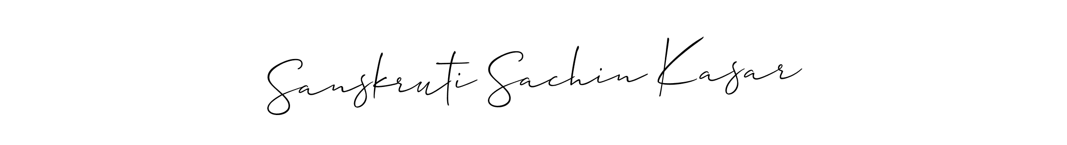 It looks lik you need a new signature style for name Sanskruti Sachin Kasar. Design unique handwritten (Allison_Script) signature with our free signature maker in just a few clicks. Sanskruti Sachin Kasar signature style 2 images and pictures png