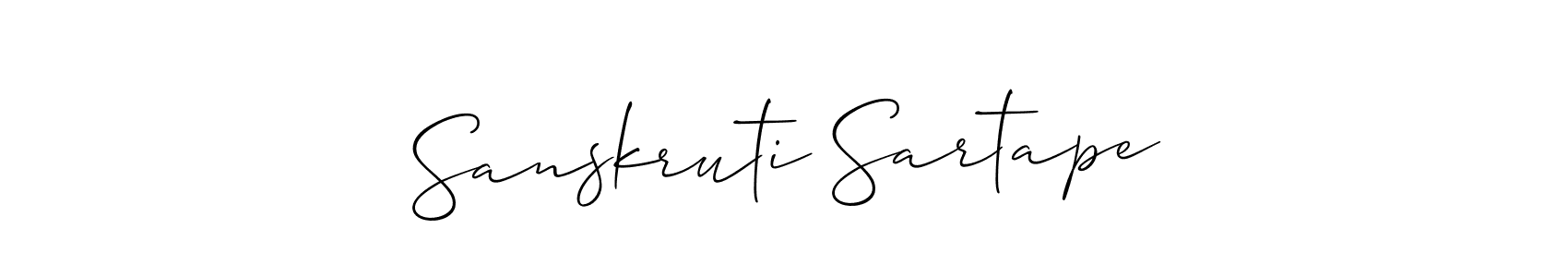 How to Draw Sanskruti Sartape signature style? Allison_Script is a latest design signature styles for name Sanskruti Sartape. Sanskruti Sartape signature style 2 images and pictures png