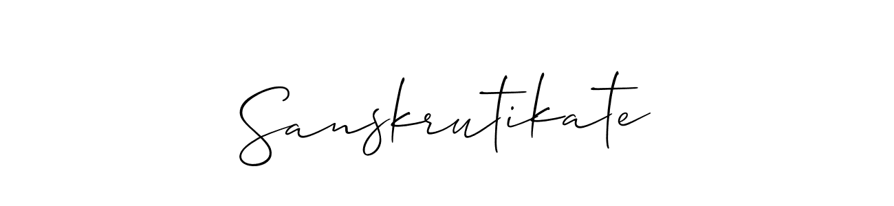 if you are searching for the best signature style for your name Sanskrutikate. so please give up your signature search. here we have designed multiple signature styles  using Allison_Script. Sanskrutikate signature style 2 images and pictures png