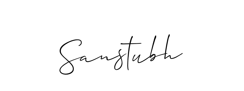 How to Draw Sanstubh signature style? Allison_Script is a latest design signature styles for name Sanstubh. Sanstubh signature style 2 images and pictures png