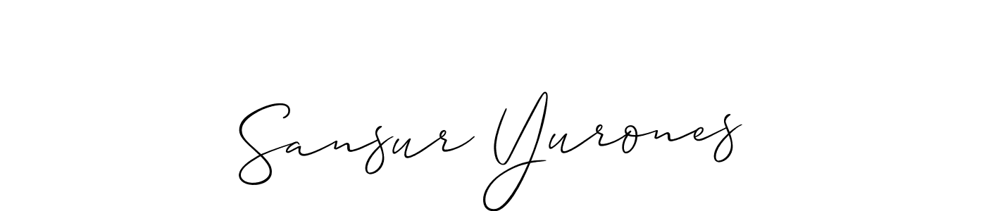 See photos of Sansur Yurones official signature by Spectra . Check more albums & portfolios. Read reviews & check more about Allison_Script font. Sansur Yurones signature style 2 images and pictures png