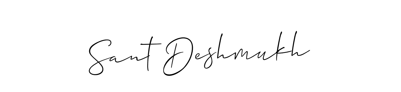 Design your own signature with our free online signature maker. With this signature software, you can create a handwritten (Allison_Script) signature for name Sant Deshmukh. Sant Deshmukh signature style 2 images and pictures png