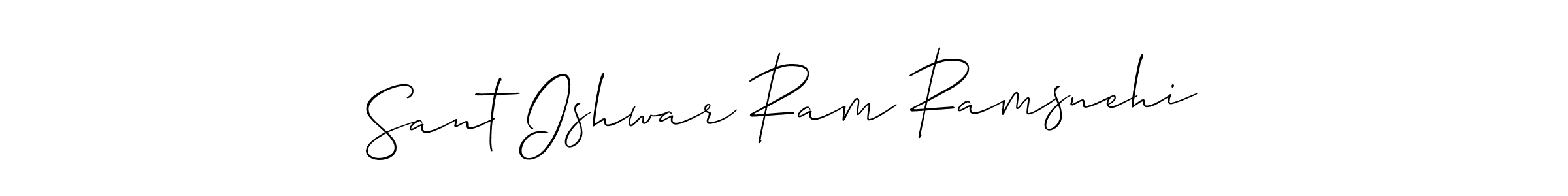 if you are searching for the best signature style for your name Sant Ishwar Ram Ramsnehi. so please give up your signature search. here we have designed multiple signature styles  using Allison_Script. Sant Ishwar Ram Ramsnehi signature style 2 images and pictures png