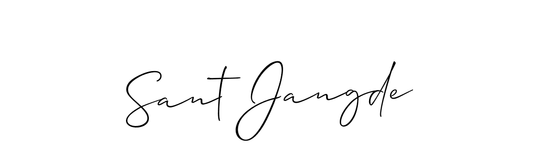 Use a signature maker to create a handwritten signature online. With this signature software, you can design (Allison_Script) your own signature for name Sant Jangde. Sant Jangde signature style 2 images and pictures png